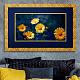 IC808 {5/28/21}~ Picture Frames-chalkwoods-yellow-frame-blue-mat-flowers-contemporary-living-room.jpg