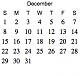 2013 Small Monthly Calendars-dec-2013.png