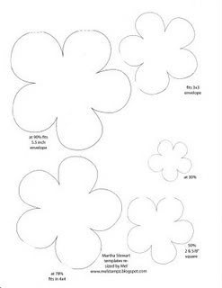 Rounded Flower Card Lots O Sizes